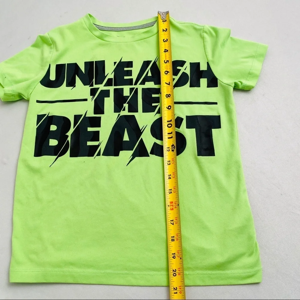 Old Navy neon green unleash the beast short sleeve t-shirt